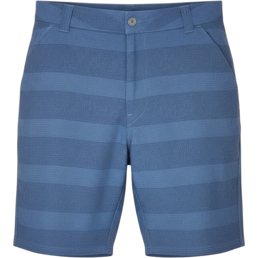 Oakley Men Blue Striped Hybrid Walk Shorts Size 36W Stretch Performance Athletic